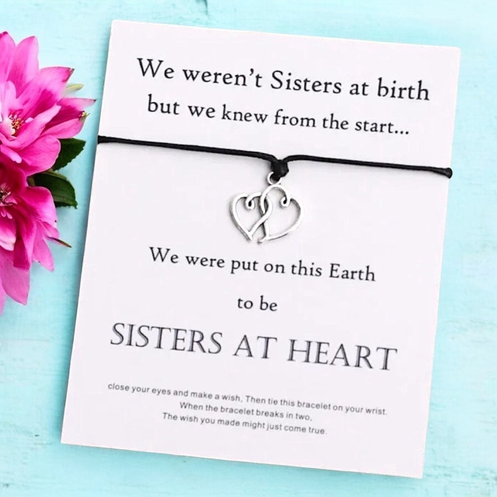 Sisters at Heart Bracelet ❤️ NWT Friendship Charm Bracelet for Sisters & Besties
